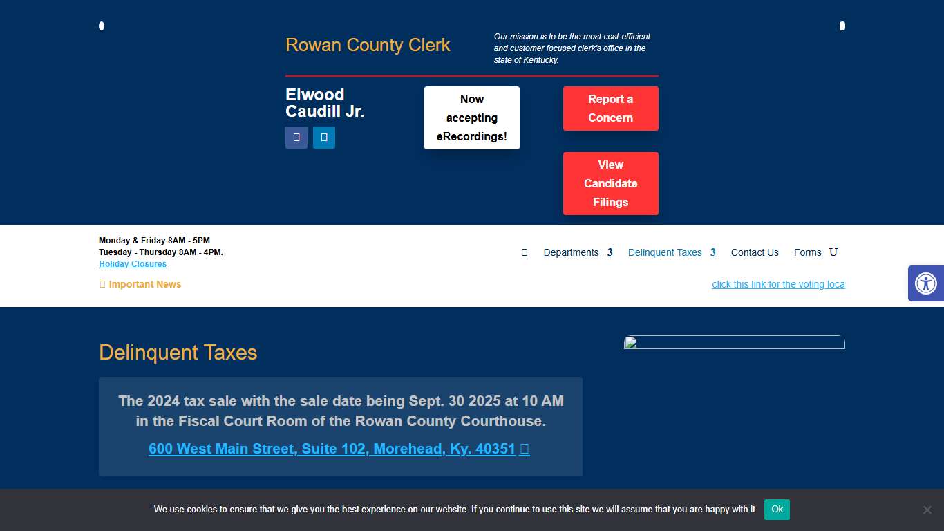 Delinquent Taxes - Rowan County Clerk